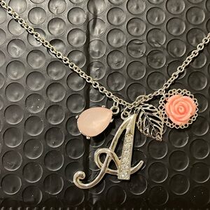 Brand new silver color, A initial necklace